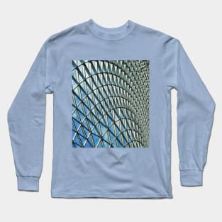 Steel glass ceiling in full frame against sky Long Sleeve T-Shirt